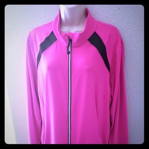 PLUS size Lane Bryant livi Active Jacket Sheer blk